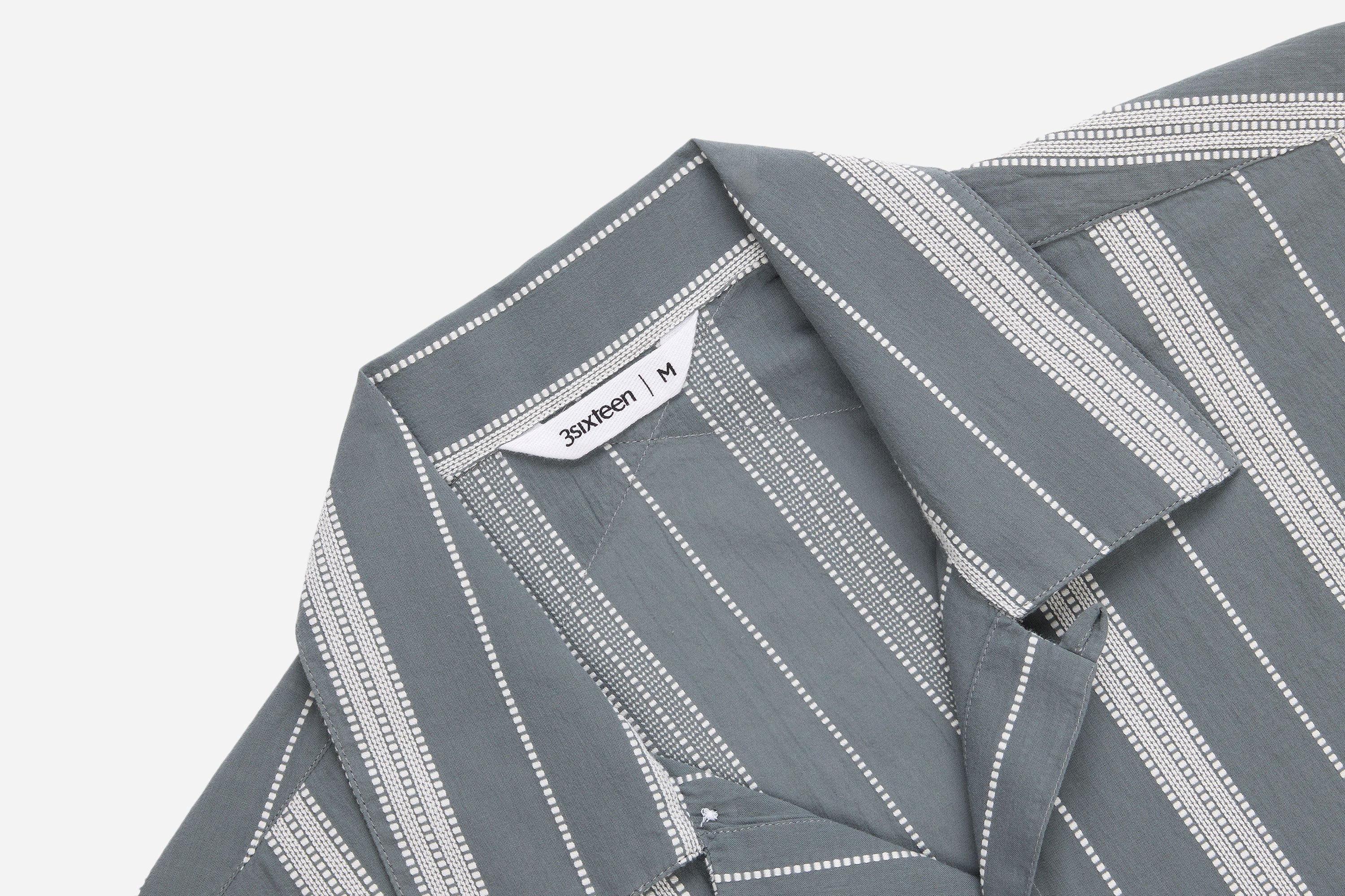 Cabana Shirt ~ Sage Ticking Stripe - Image 3
