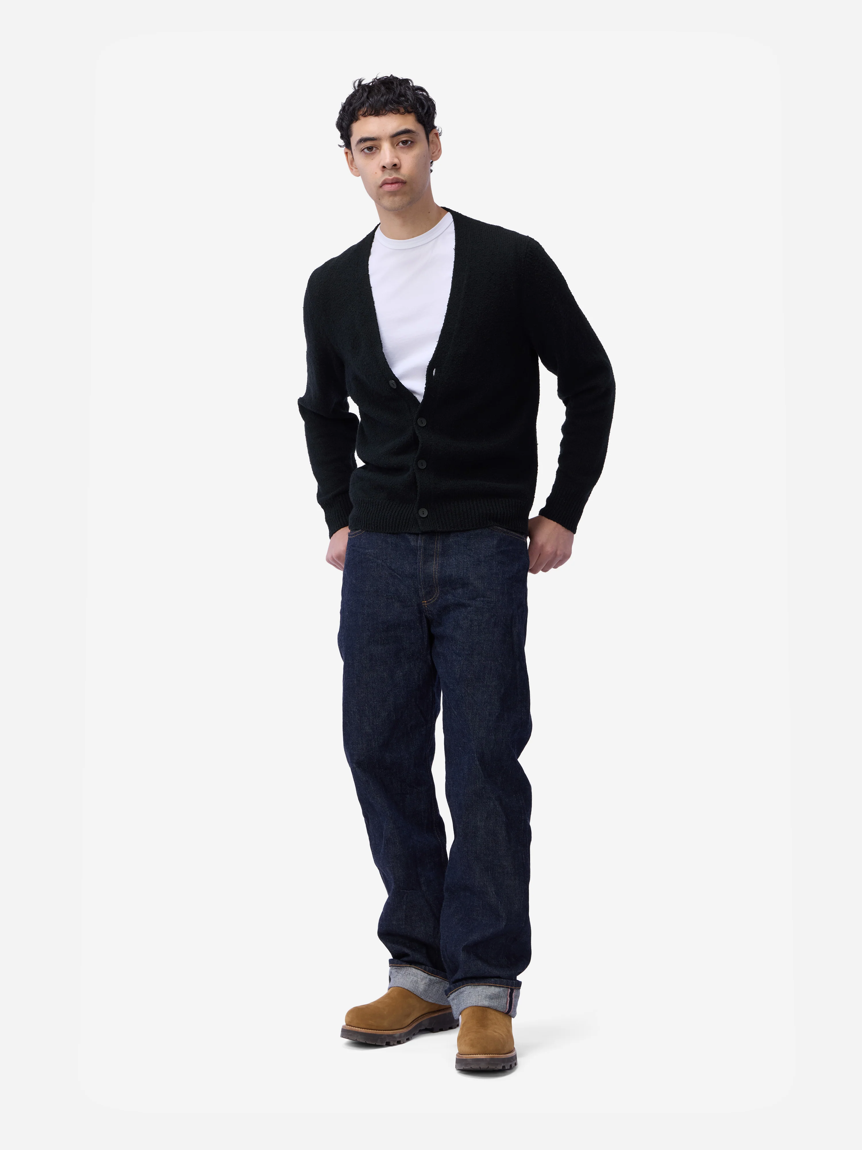 Classic Cardigan ~ Black Boucle - Image 3