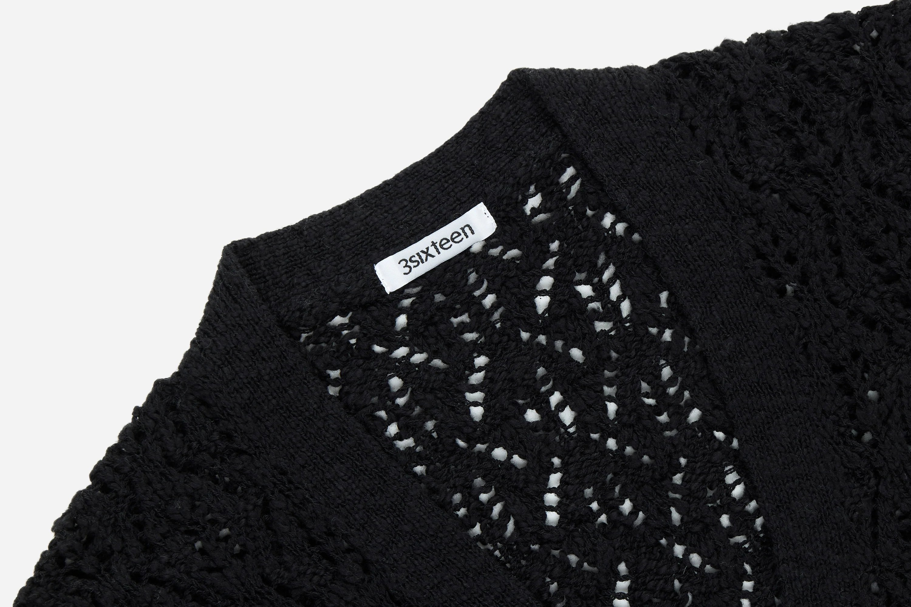 Classic Cardigan ~ Black Flamme Lace Knit - Image 3