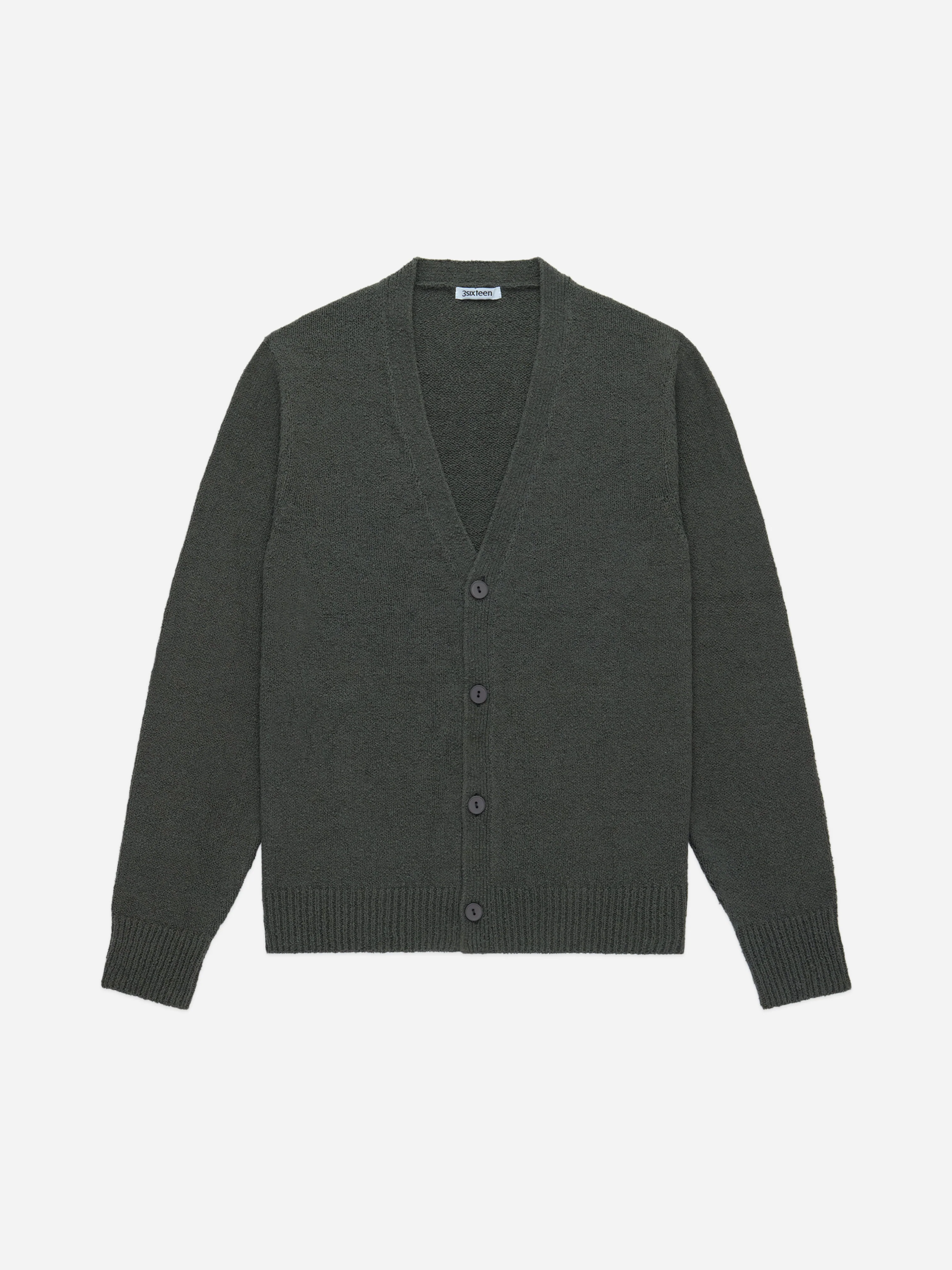 Classic Cardigan ~ Olive Boucle - Image 6