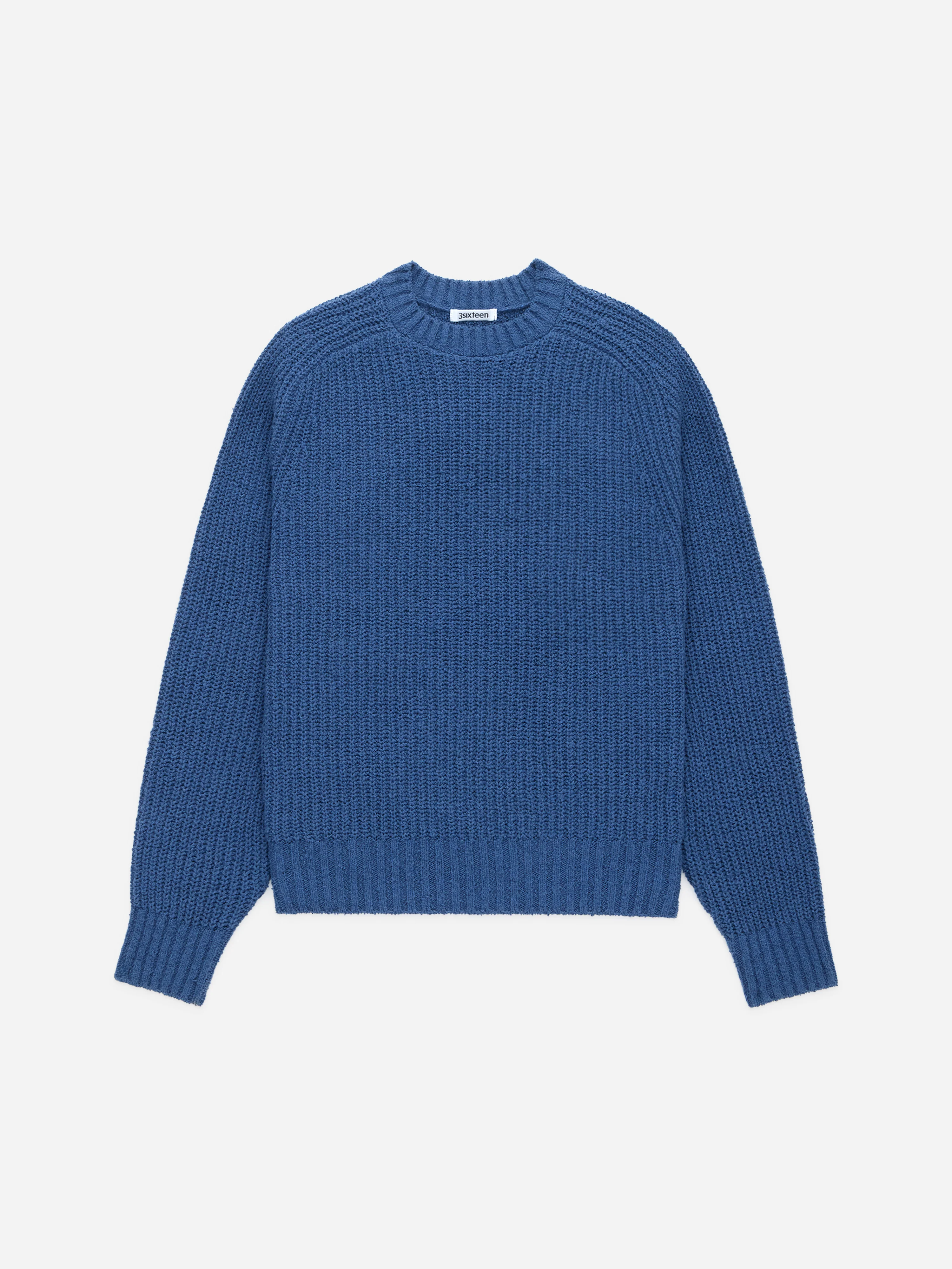 Cotton Crewneck Sweater ~ Lapis Boucle - Image 4