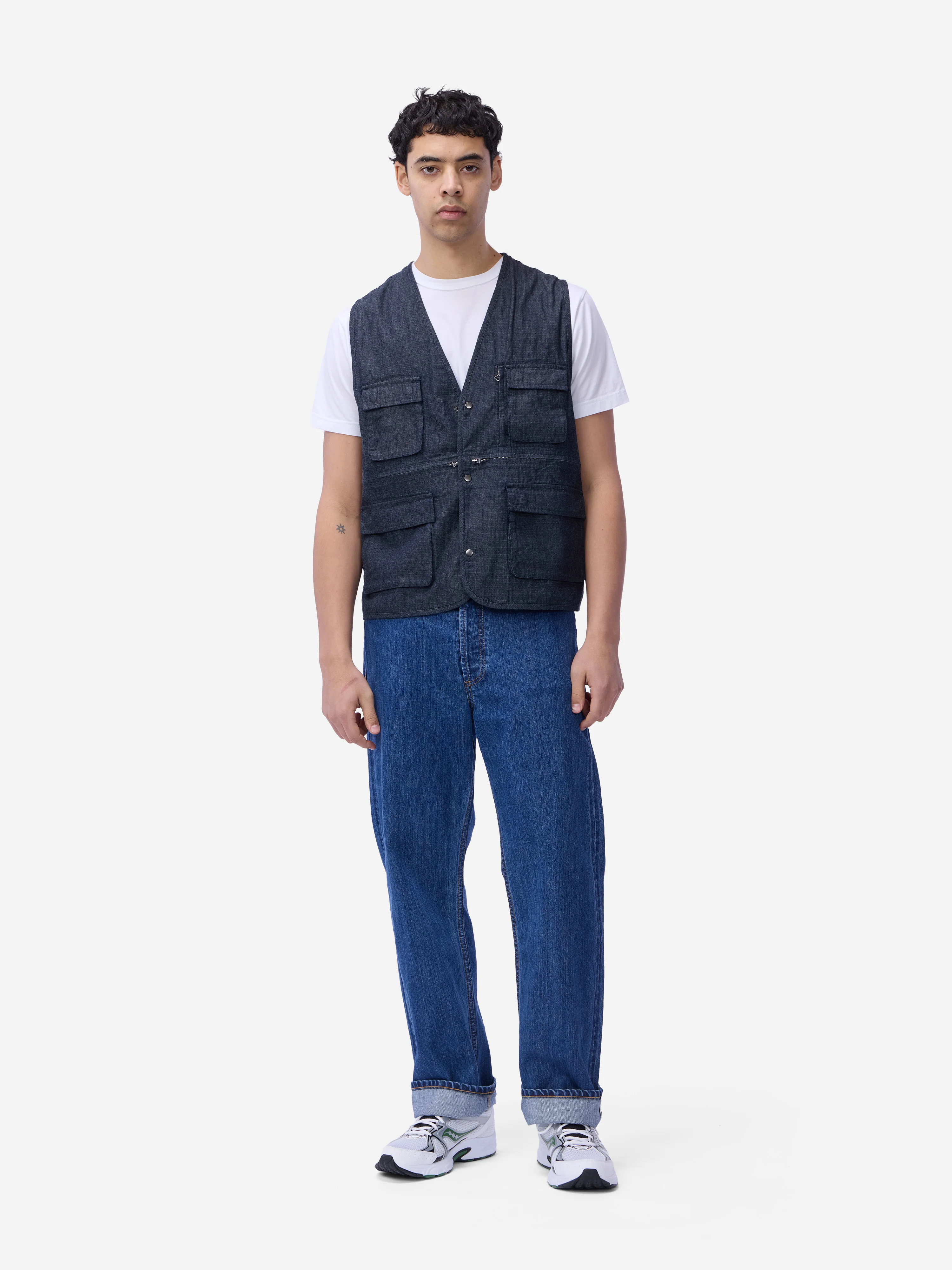 Field Vest ~ Indigo Ripstop - Image 3