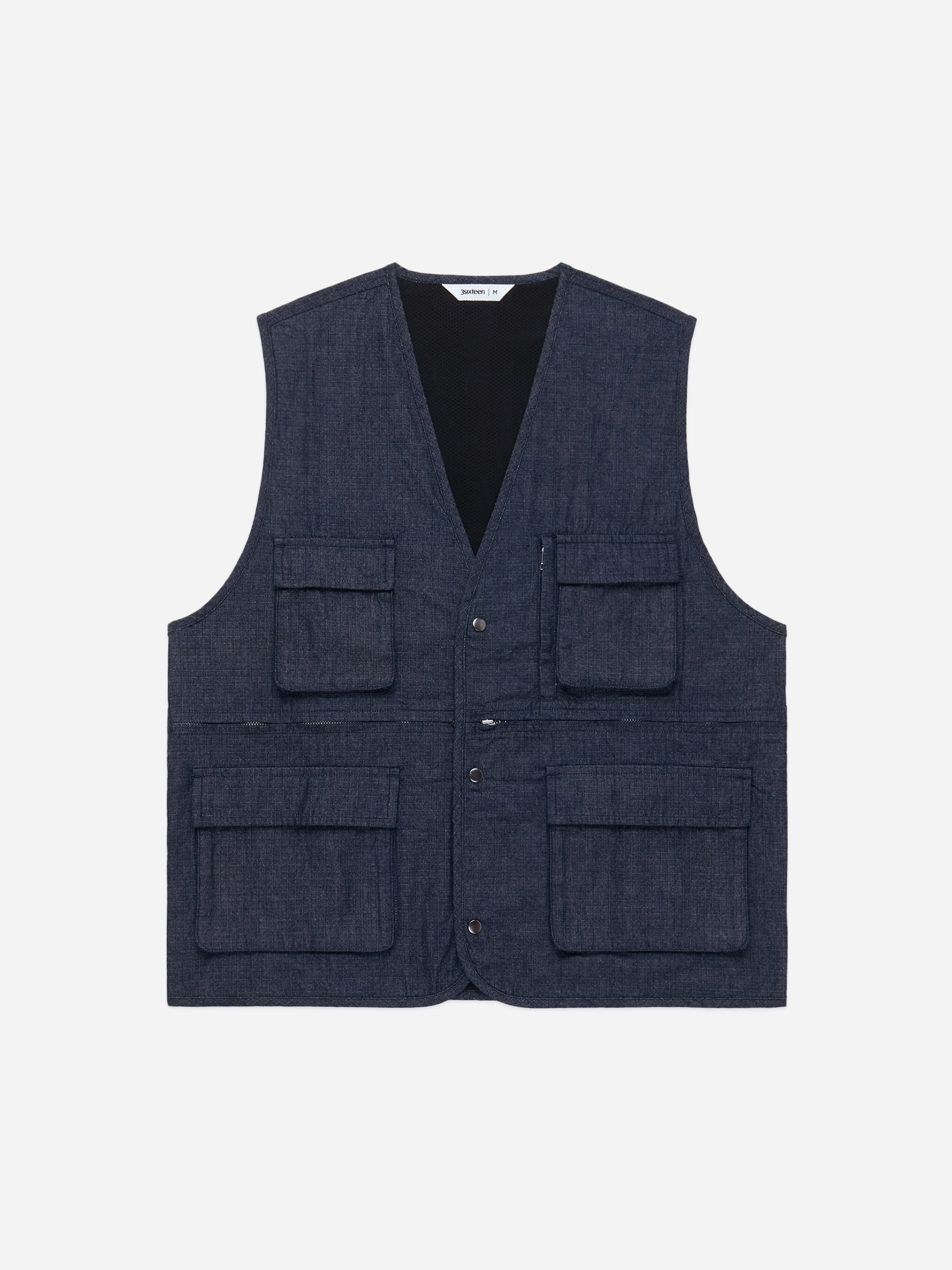 Field Vest ~ Indigo Ripstop - Image 4