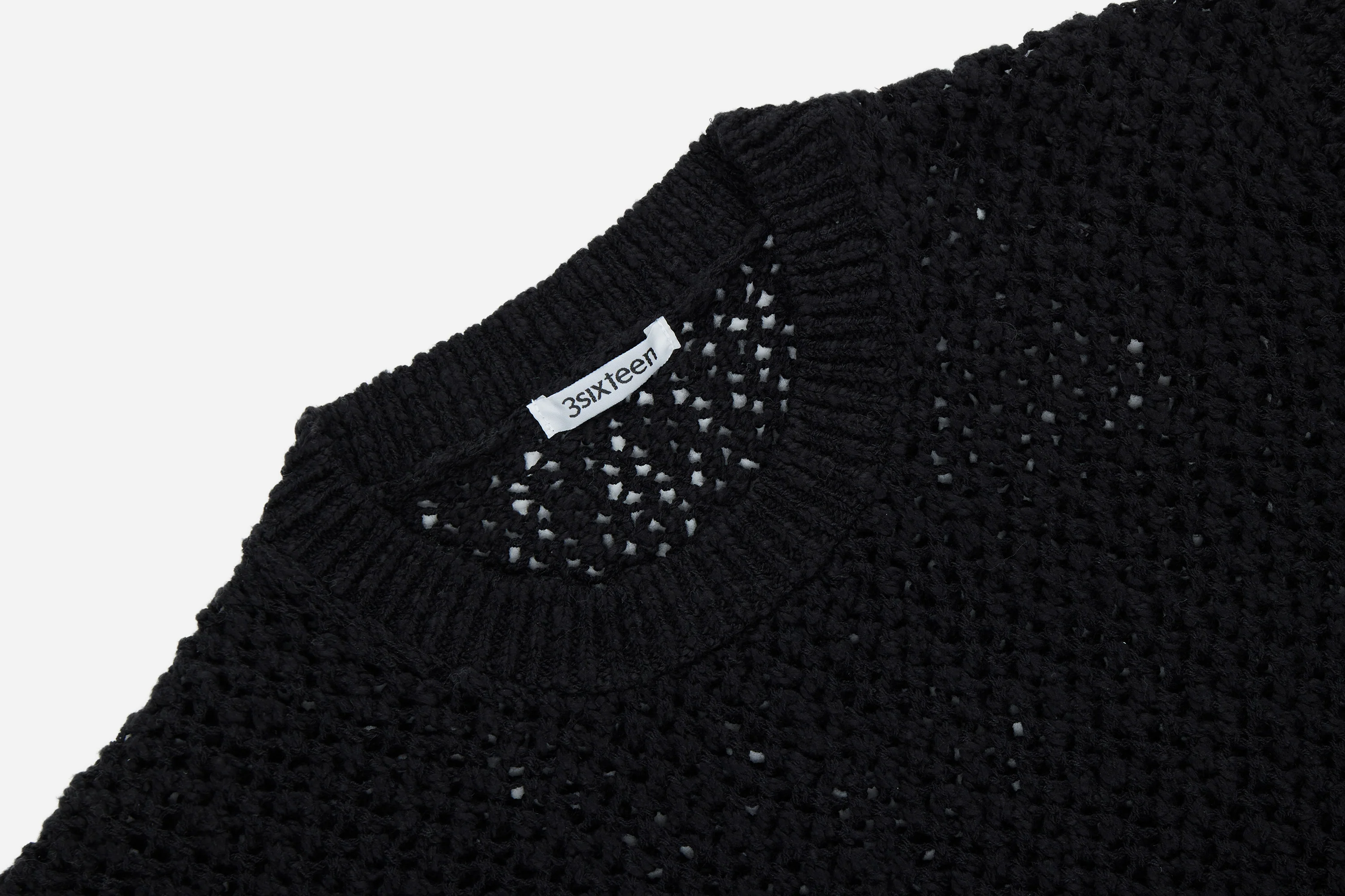 Knit T-Shirt ~ Black Flamme Mesh - Image 3