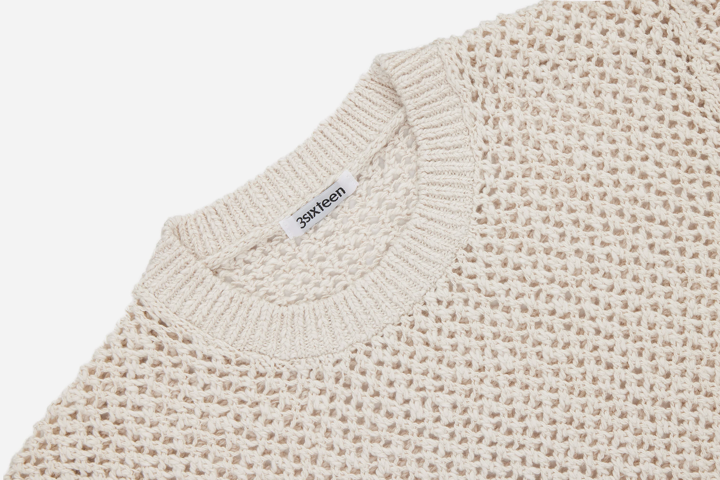 Knit T-Shirt ~ Ecru Flamme Mesh - Image 3
