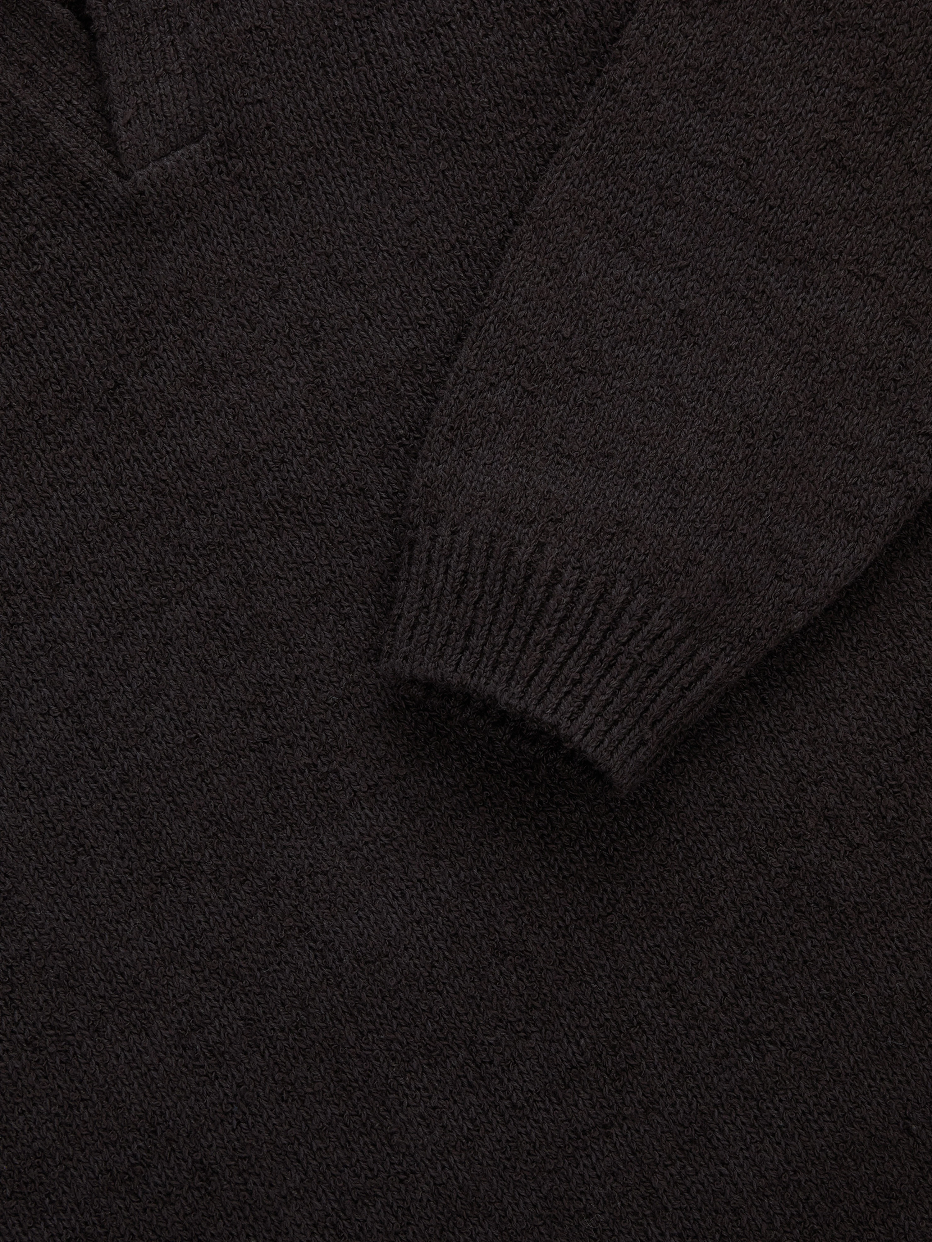 Long Sleeve Knit Polo ~ Bark Boucle - Image 5