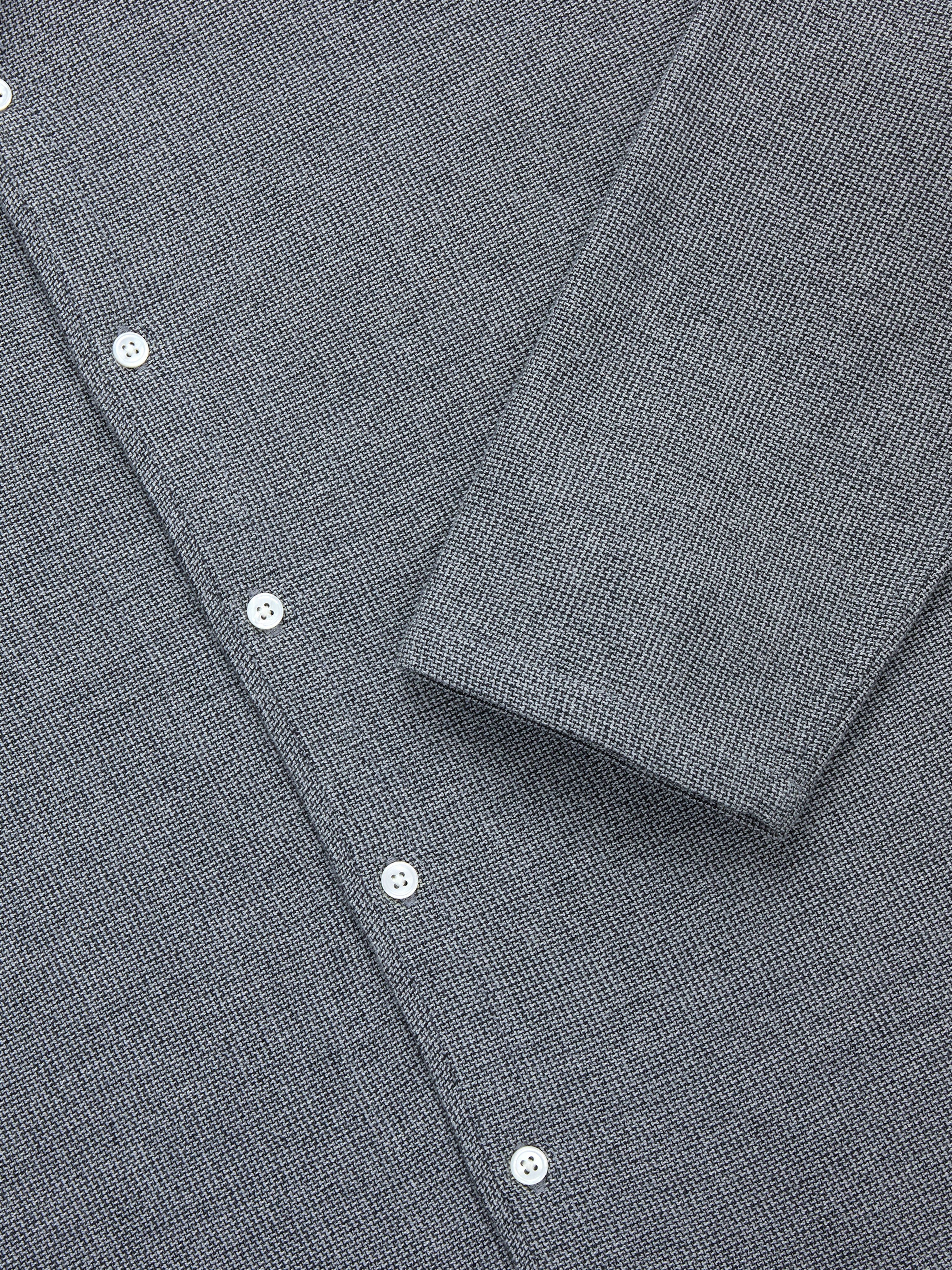 Loop Collar Shirt ~ Black Marled - Image 4