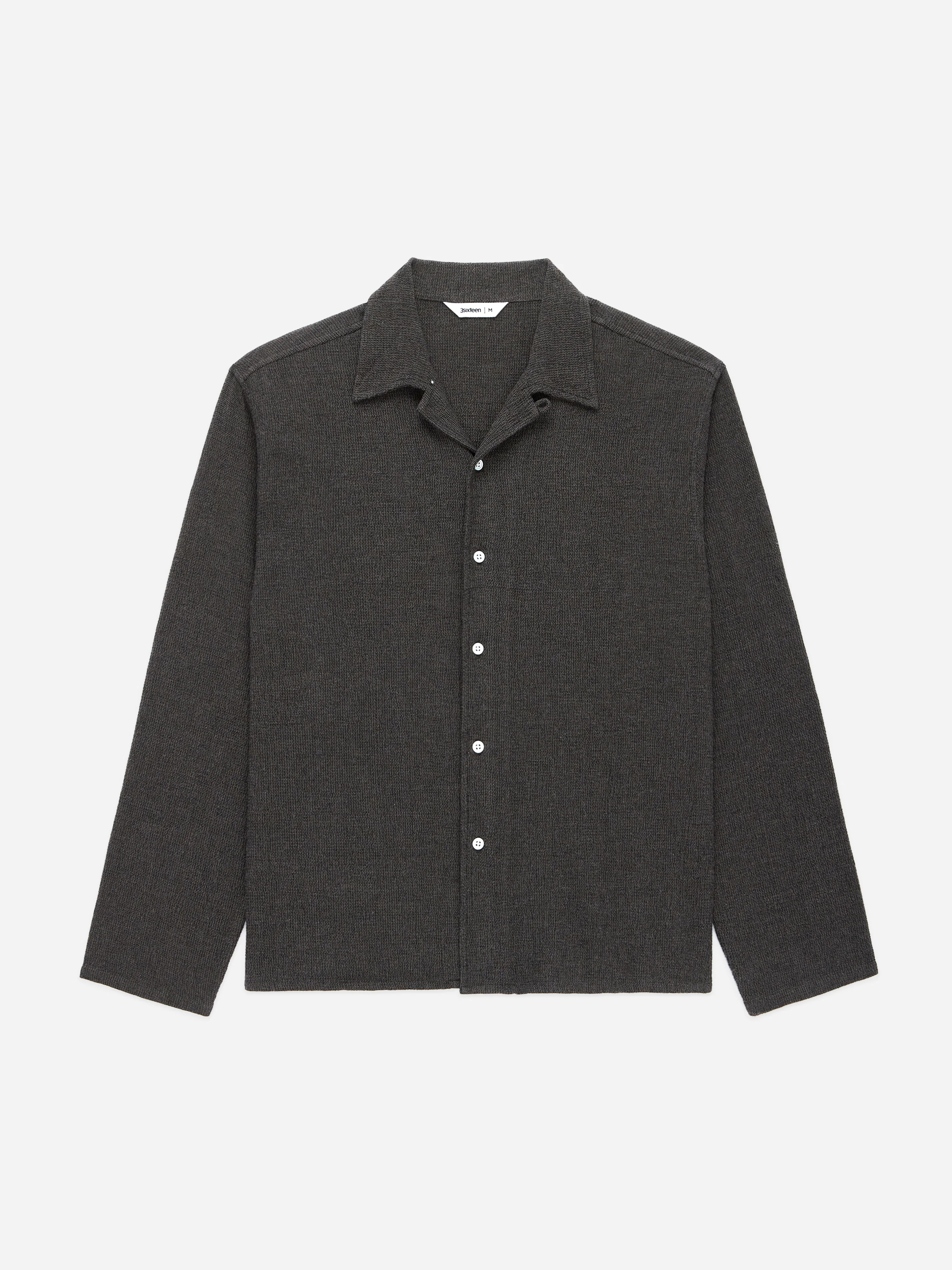 Loop Collar Shirt ~ Chocolate Marled - Image 3