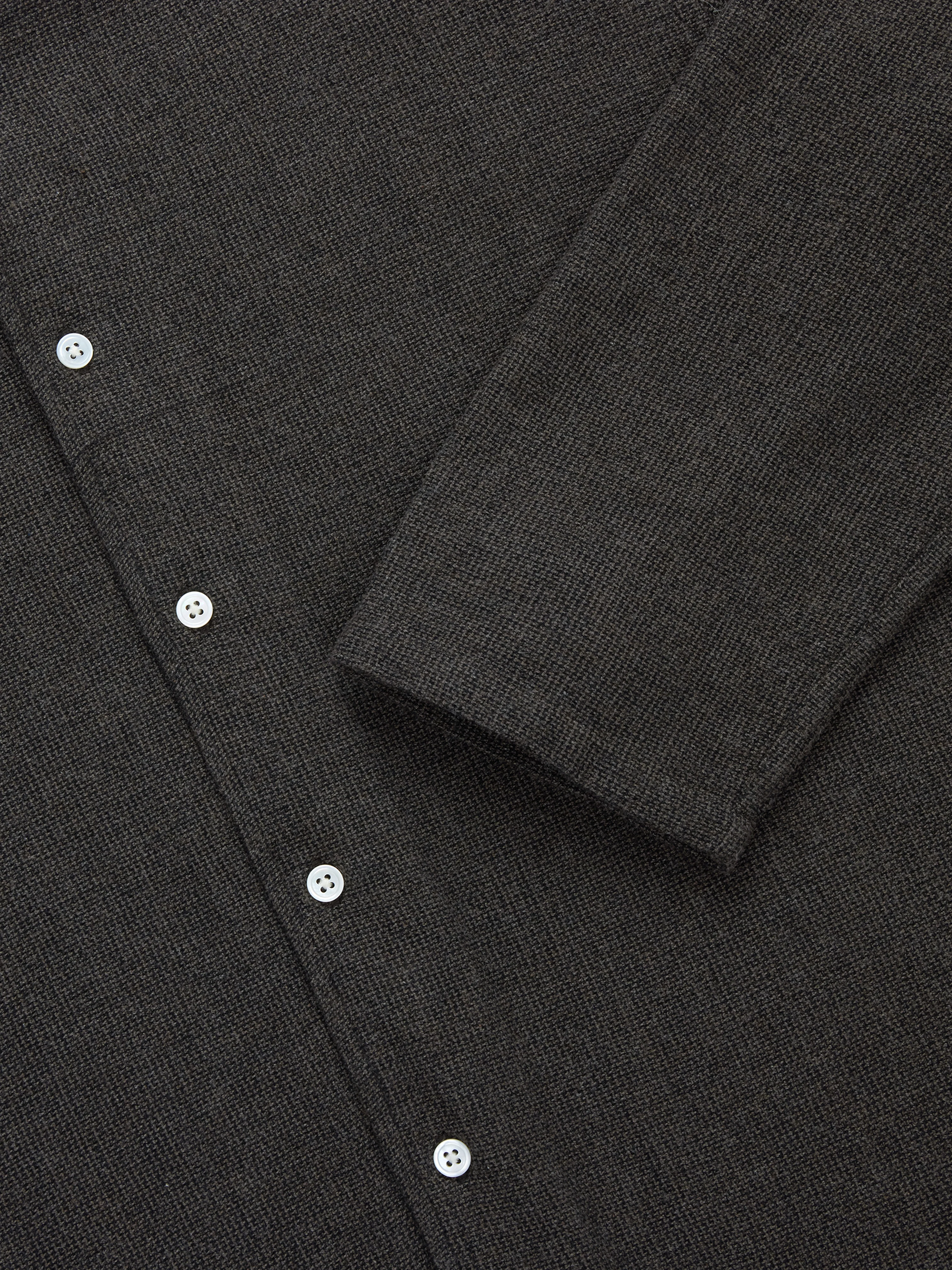 Loop Collar Shirt ~ Chocolate Marled - Image 4