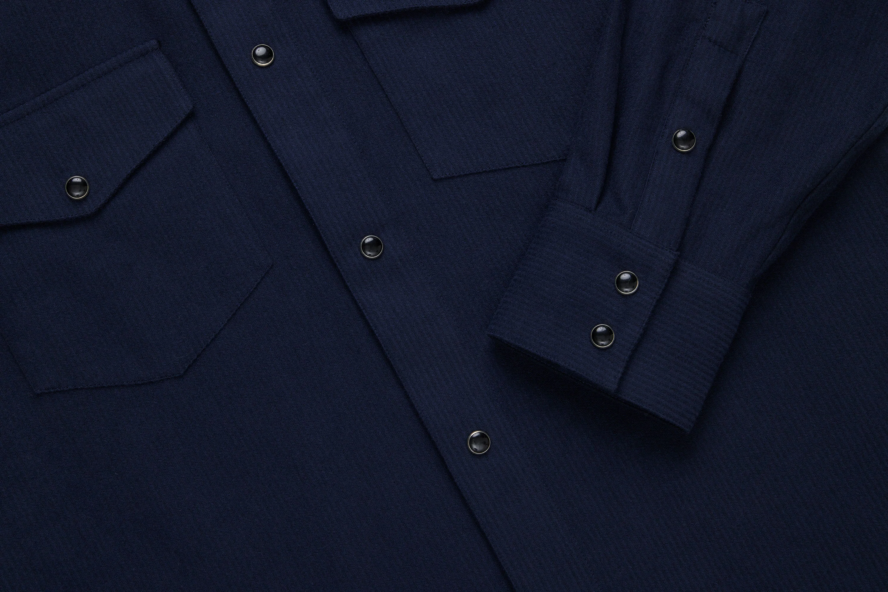 Snap Western Shirt ~ Midnight Shadow Stripe - Image 4