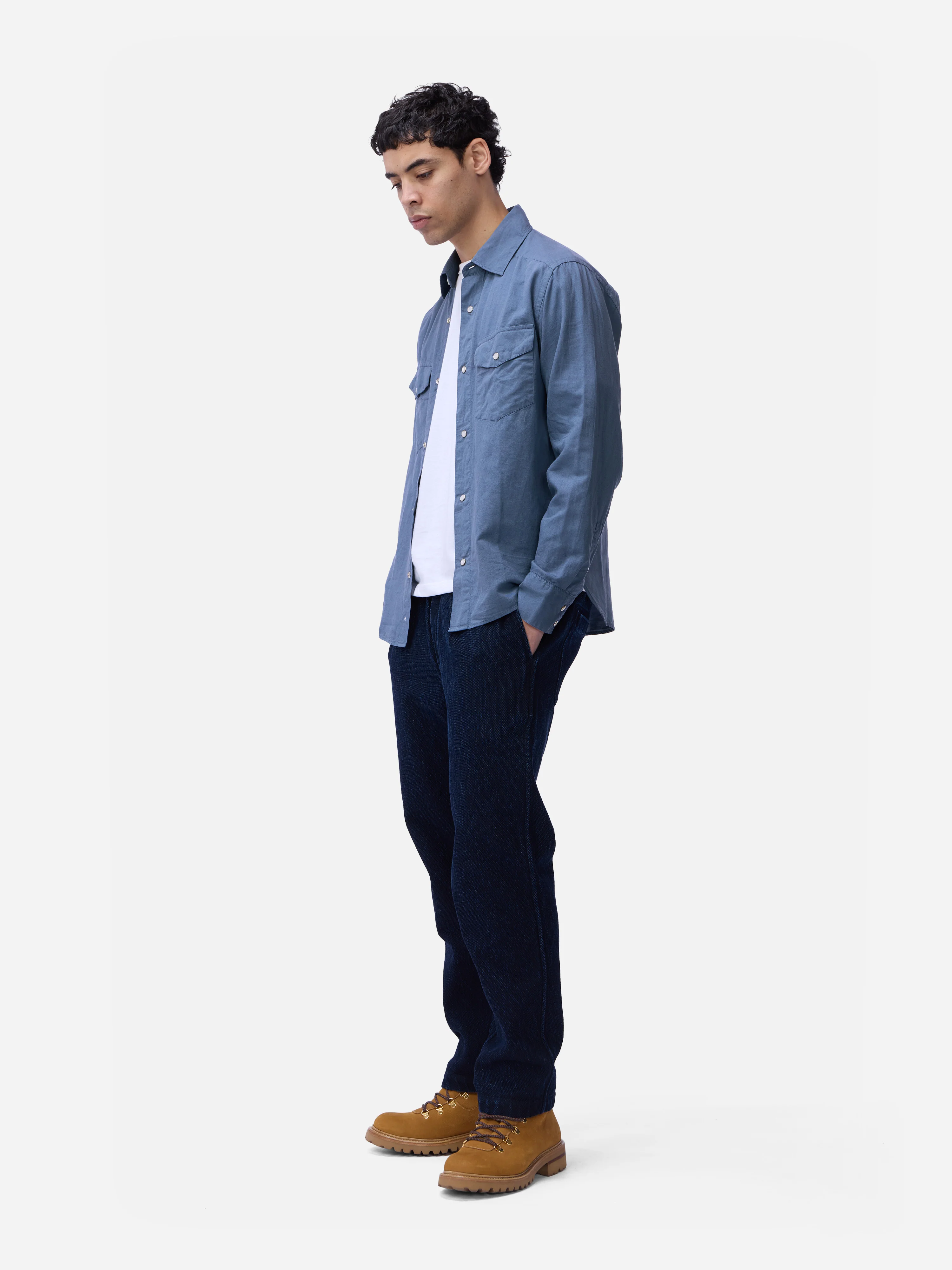Snap Western Shirt ~ Slate Garment Dyed - Image 3
