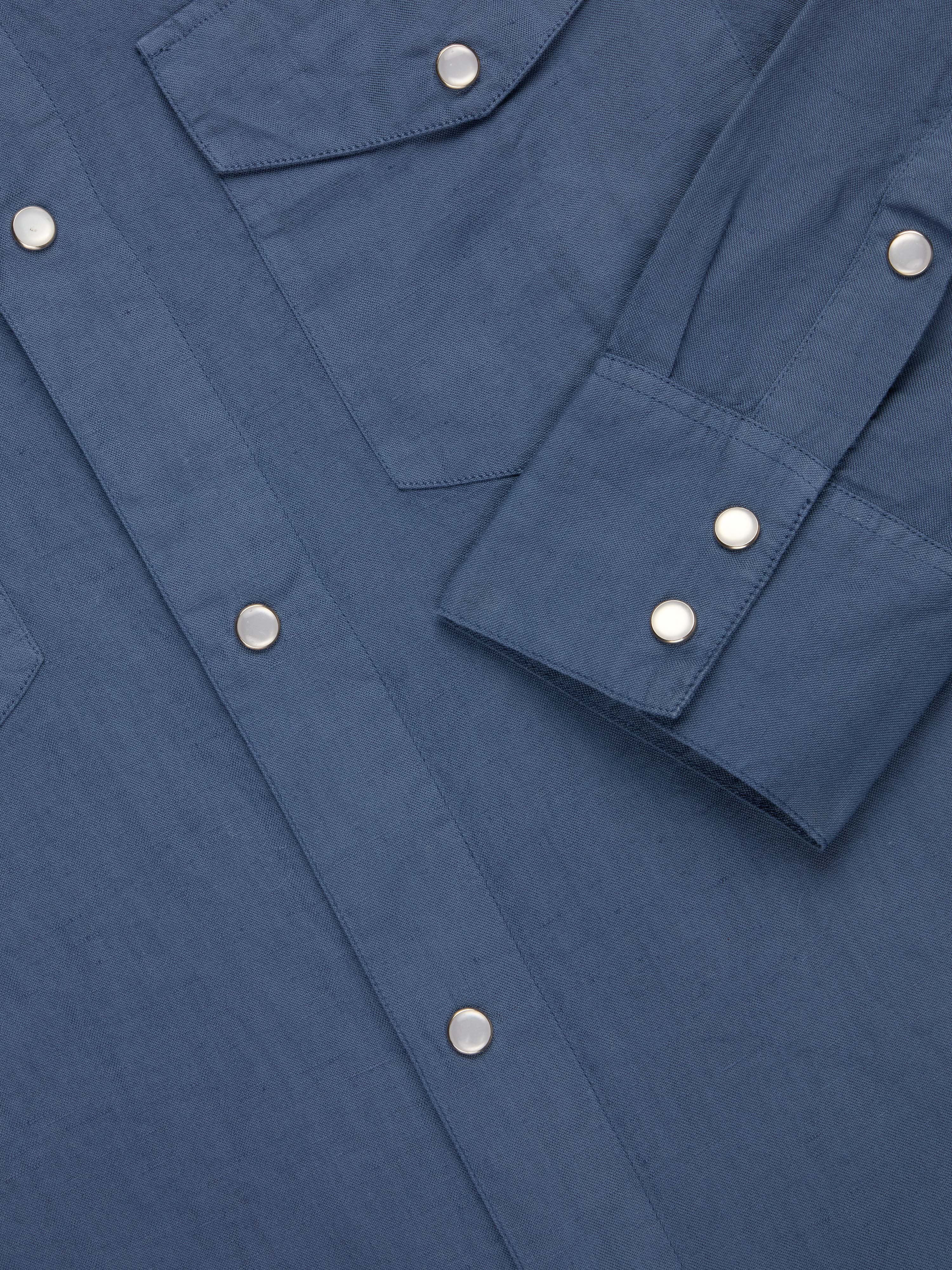Snap Western Shirt ~ Slate Garment Dyed - Image 5