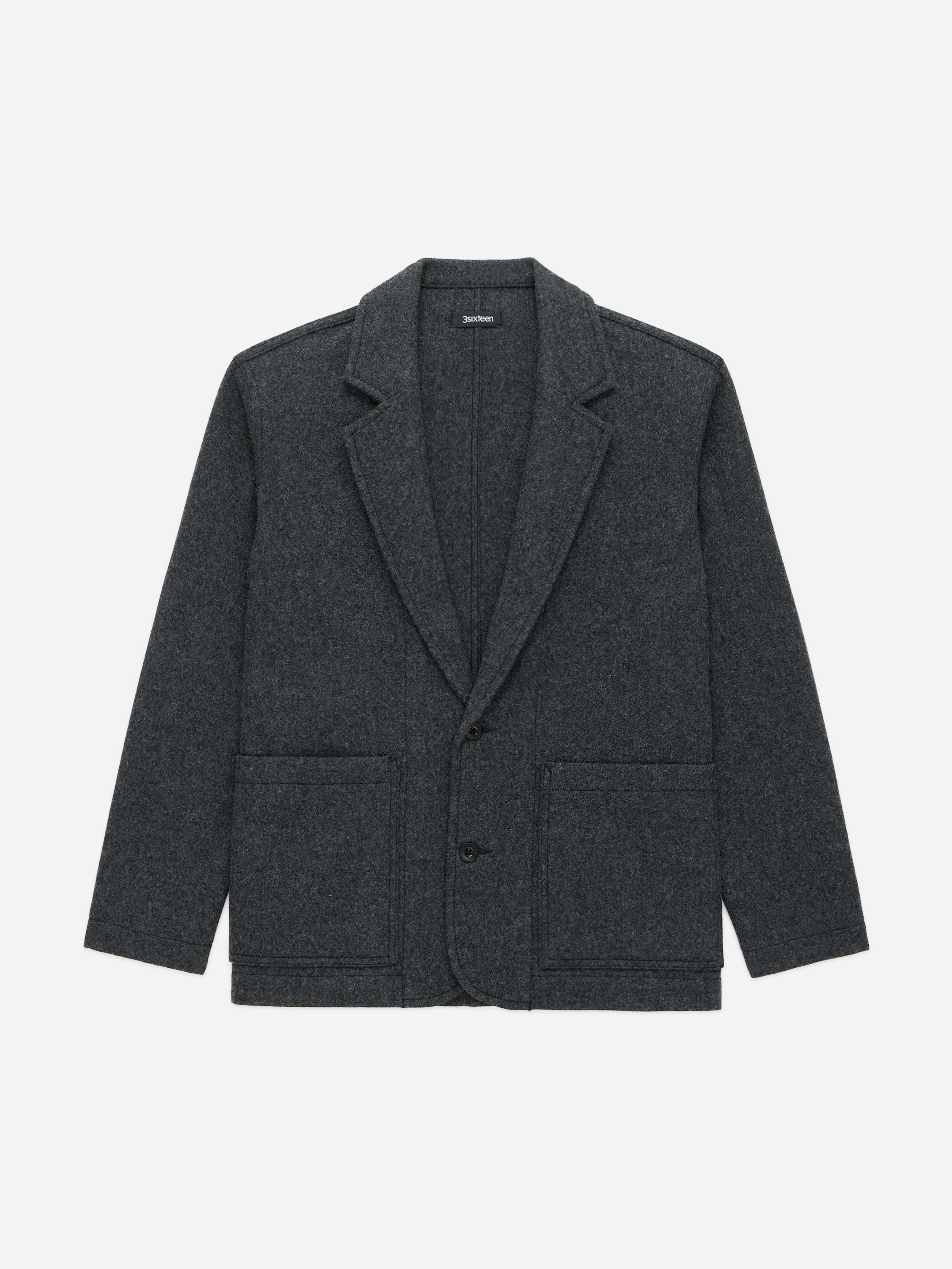 Work Blazer ~ Grey Melton Wool - Image 4